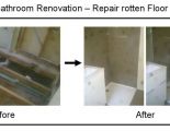 Bathroom renovation - repair rotten floor